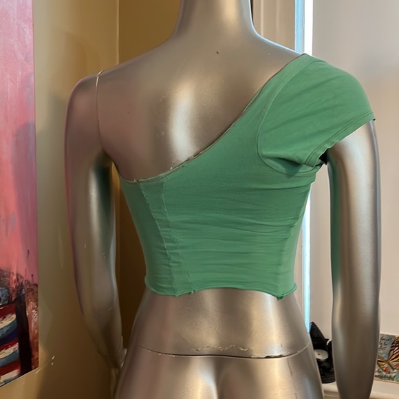 San Francisco vintage cropped crop top shirt xs small Alcatraz green hot pink - Picture 7 of 9